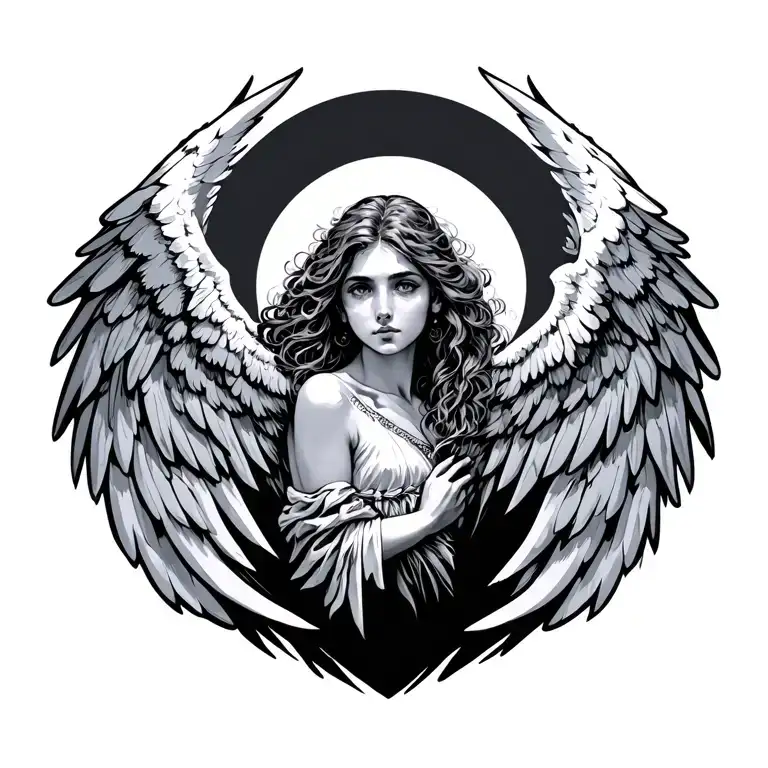 cybersigilism angel wings tattoo design idea