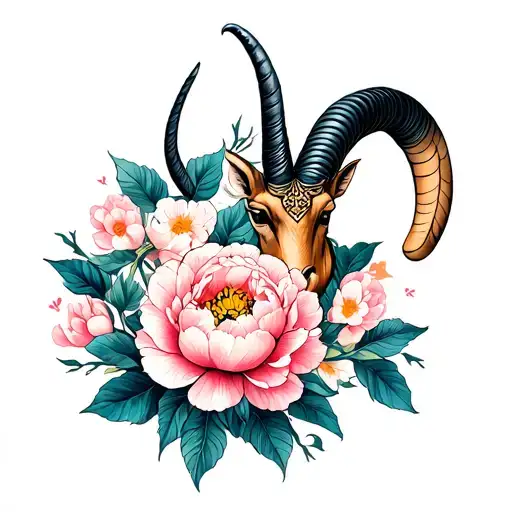 Something with Chinese and Syrian inspiration.  I’m a Capricorn, love peonies, have fond memories of my grandparents far tattoo design idea