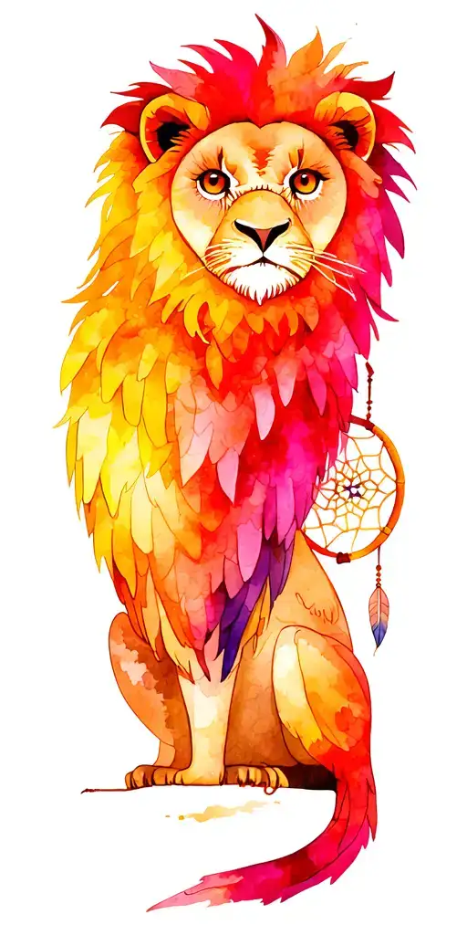 lion head rasta lion head owl sitting dream catcher tattoo design idea