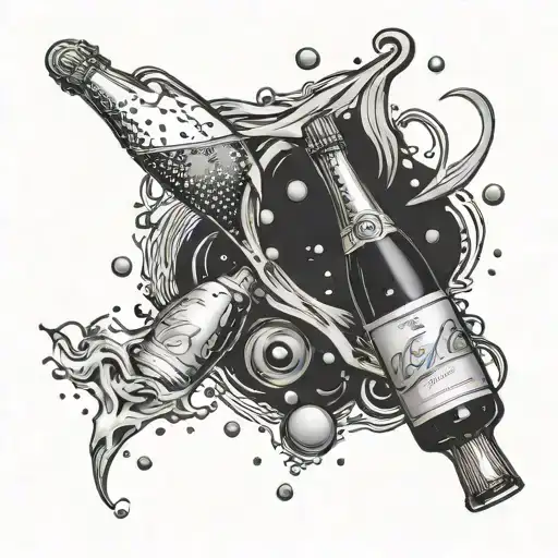 Champagne Supernova tattoo design idea