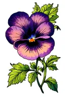 Viola Flower tattoo design idea