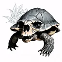 Turtle Skull tattoo design idea