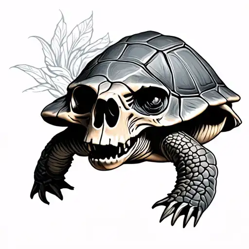 Turtle Skull tattoo design idea