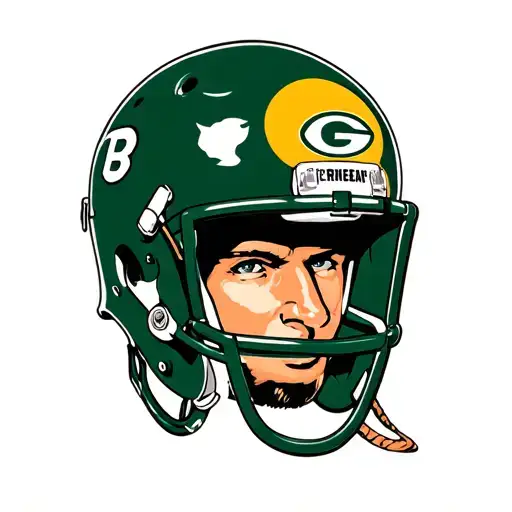 Green Bay helmet tattoo design idea