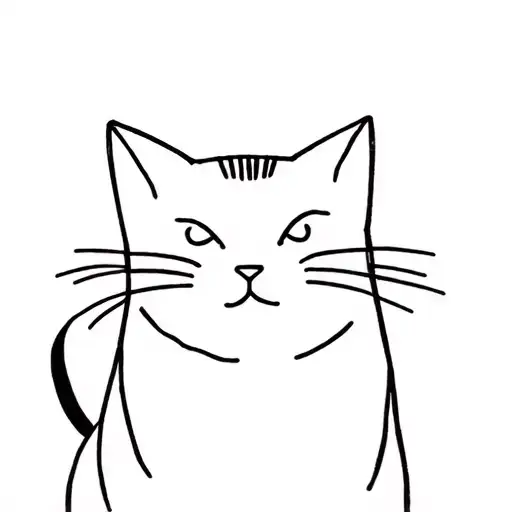 Funny cats looking tattoo design idea