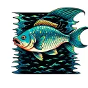 Pisces fish tattoo design idea