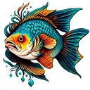 Pisces fish tattoo design idea