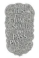 this too shall pass text tattoo design idea