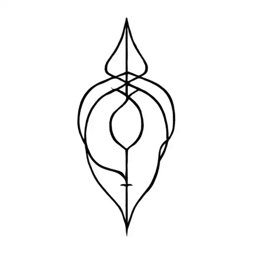simple symbol for defeating lust tattoo design idea