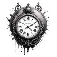 Old Clock dissolving tattoo design idea