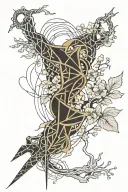 kintsugi writing tattoo design idea