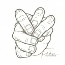 I want to write on my fist in Arabic, my mother's prayer, my father's shadow is enough, there will be a small tattoo in  tattoo design idea