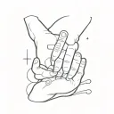 I want to write on my fist in Arabic, my mother's prayer, my father's shadow is enough, there will be a small tattoo in  tattoo design idea