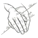 I want to write on my fist in Arabic, my mother's prayer, my father's shadow is enough, there will be a small tattoo in  tattoo design idea