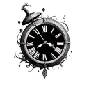 timeless clock tattoo design idea