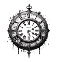 timeless clock tattoo design idea