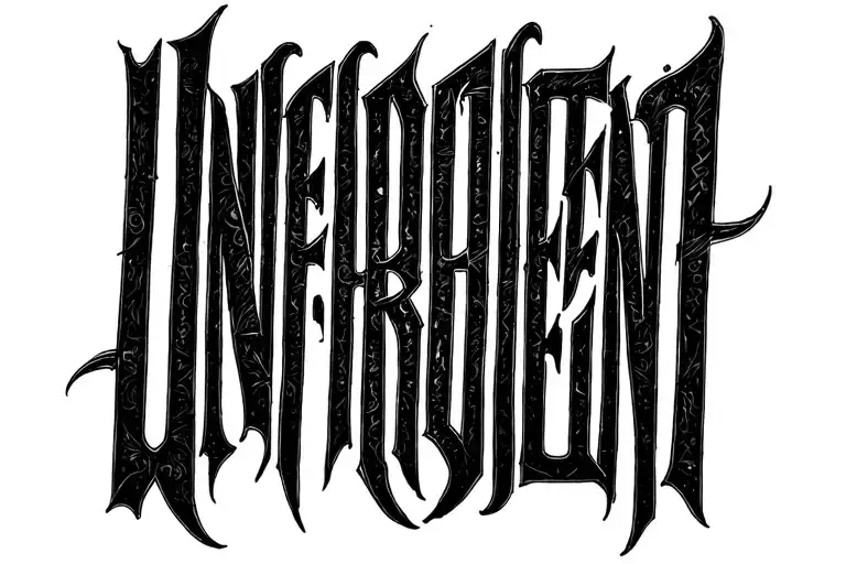 "UnforgiveN " UnforgiveN tattoo design idea