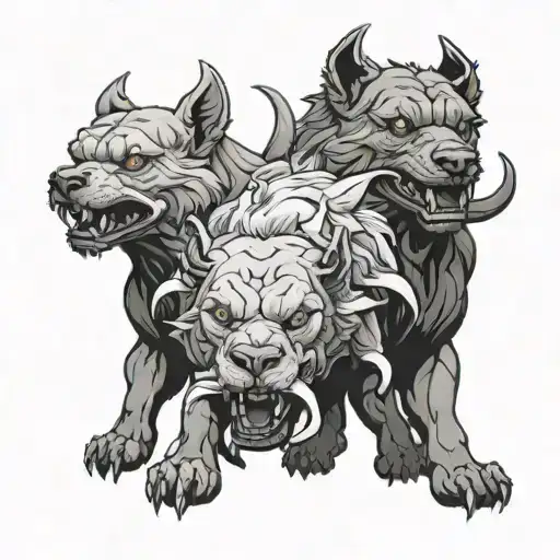 Cerberus tattoo design idea