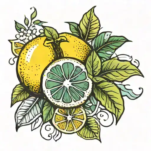Lemons tattoo design idea
