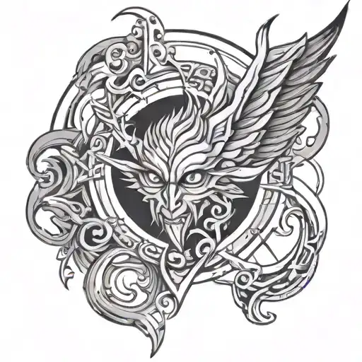 tear of lucifer tattoo design idea