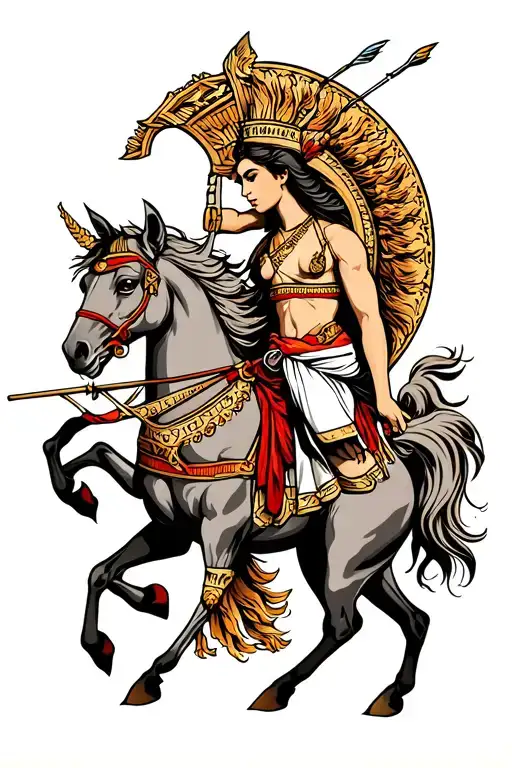 A centaur represented by the sign of Sagittarius tattoo design idea