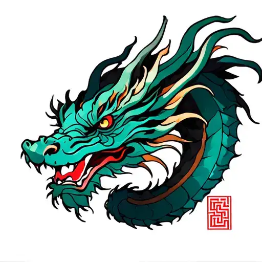 dragon, Greek mythology tattoo design idea