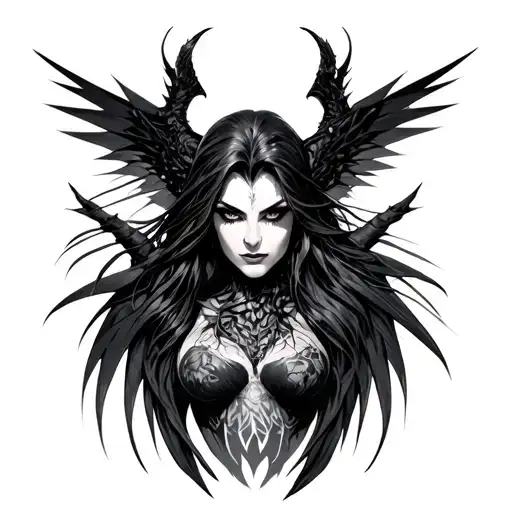 Morrigan tattoo design idea