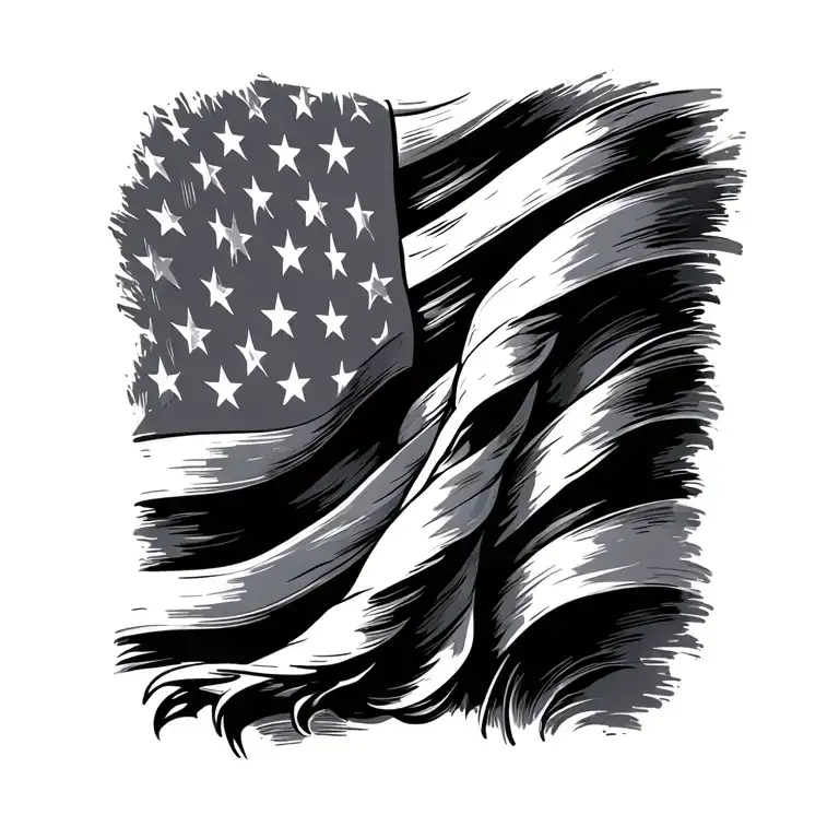 American flag incorporated type 1 diabetes tattoo design idea