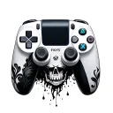 death ps5 controller tattoo design idea