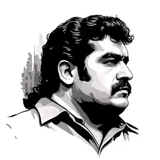 Pablo Escobar tattoo design idea