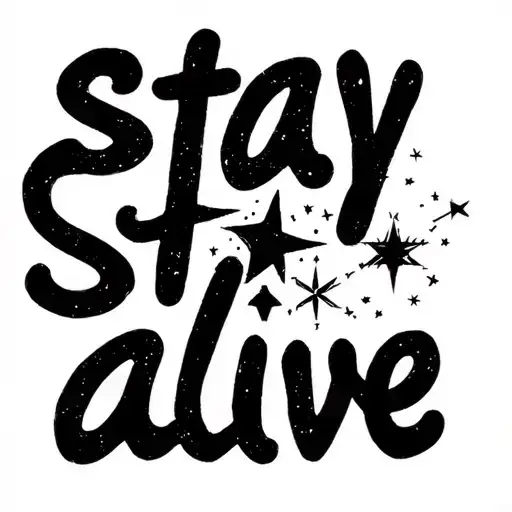 "Stay alive" A minimalist constellation with a small compass to symbolize direction and growth. Could be paired with subtle script tattoo design idea