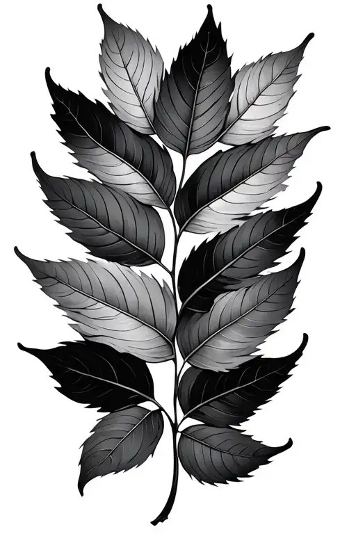 leaf morphing tattoo design idea