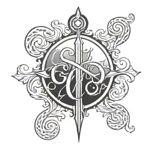 i want god symbol tattoo design idea