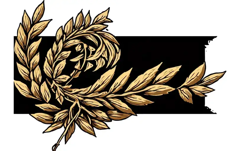 laurel wreath neck tattoo tattoo design idea