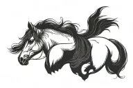 horse head tattoo design idea