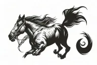 horse head tattoo design idea