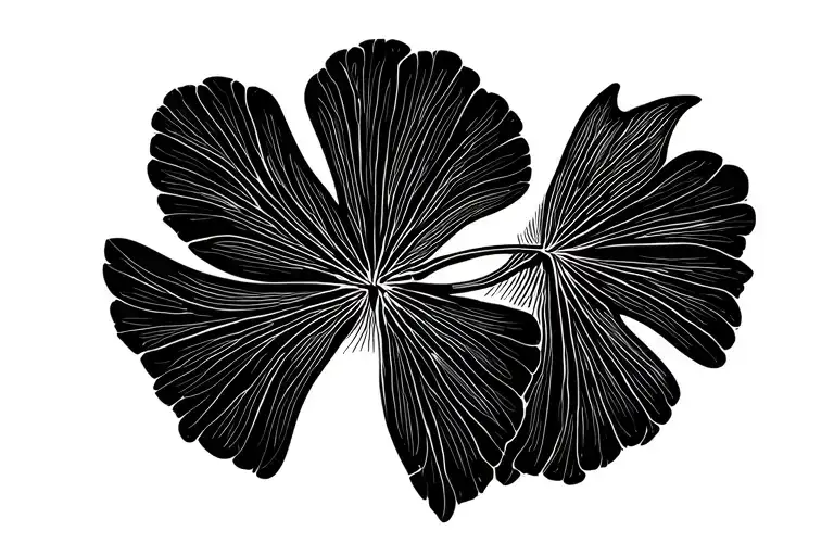 Ginkgo leaf tattoo design idea