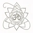 om mani padme hum tattoo design idea