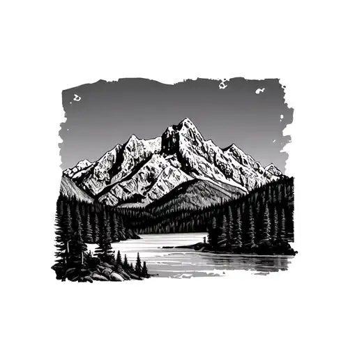Grand Tetons tattoo design idea