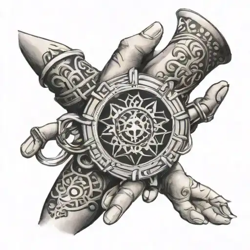 hand cuff tattoo   tattoo design idea