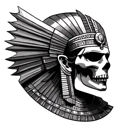 Egyptian gods and death tattoo design idea