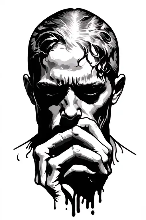 mental health issues, depression, struggle, dark, small tattoo for man tattoo design idea