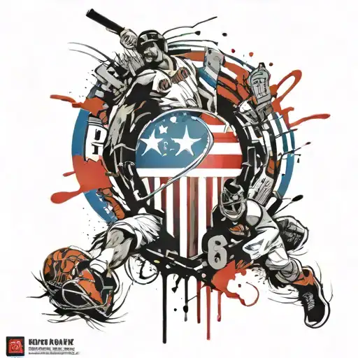 Knicks, Mets, and Giants with the Puerto Rico flag tattoo design idea