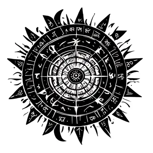 astrology birth chart tattoo design idea