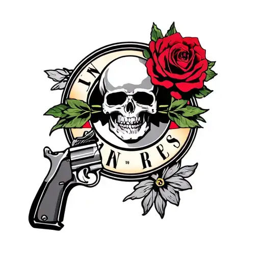 Guns N Roses logo tattoo design idea