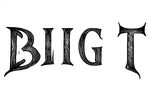 "Big T" tattoo design idea