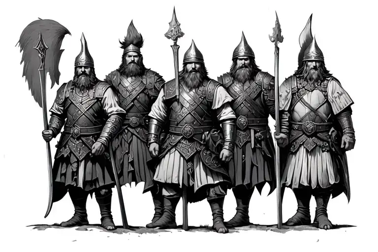 norman soldier, Scottish warrior, viking, Irish soldier, Scandinavian soldier and English warrior. tattoo design idea