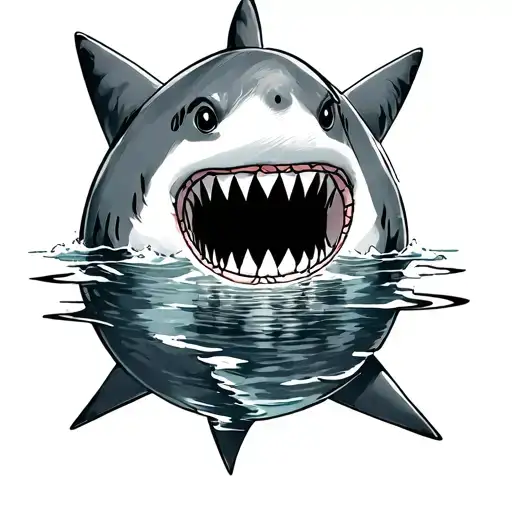 what theme, calcifer from howls moving castle, shark tattoo design idea