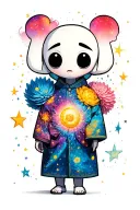 hayao Miyazaki kodama, spot sprites, and star child tattoo design idea