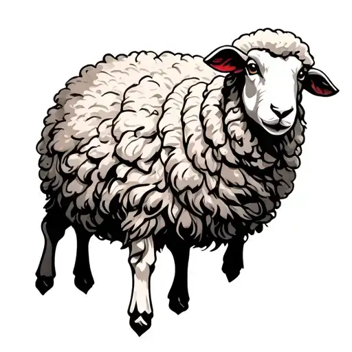 bible parable of the lost sheep tattoo design idea